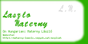 laszlo materny business card
