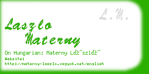 laszlo materny business card